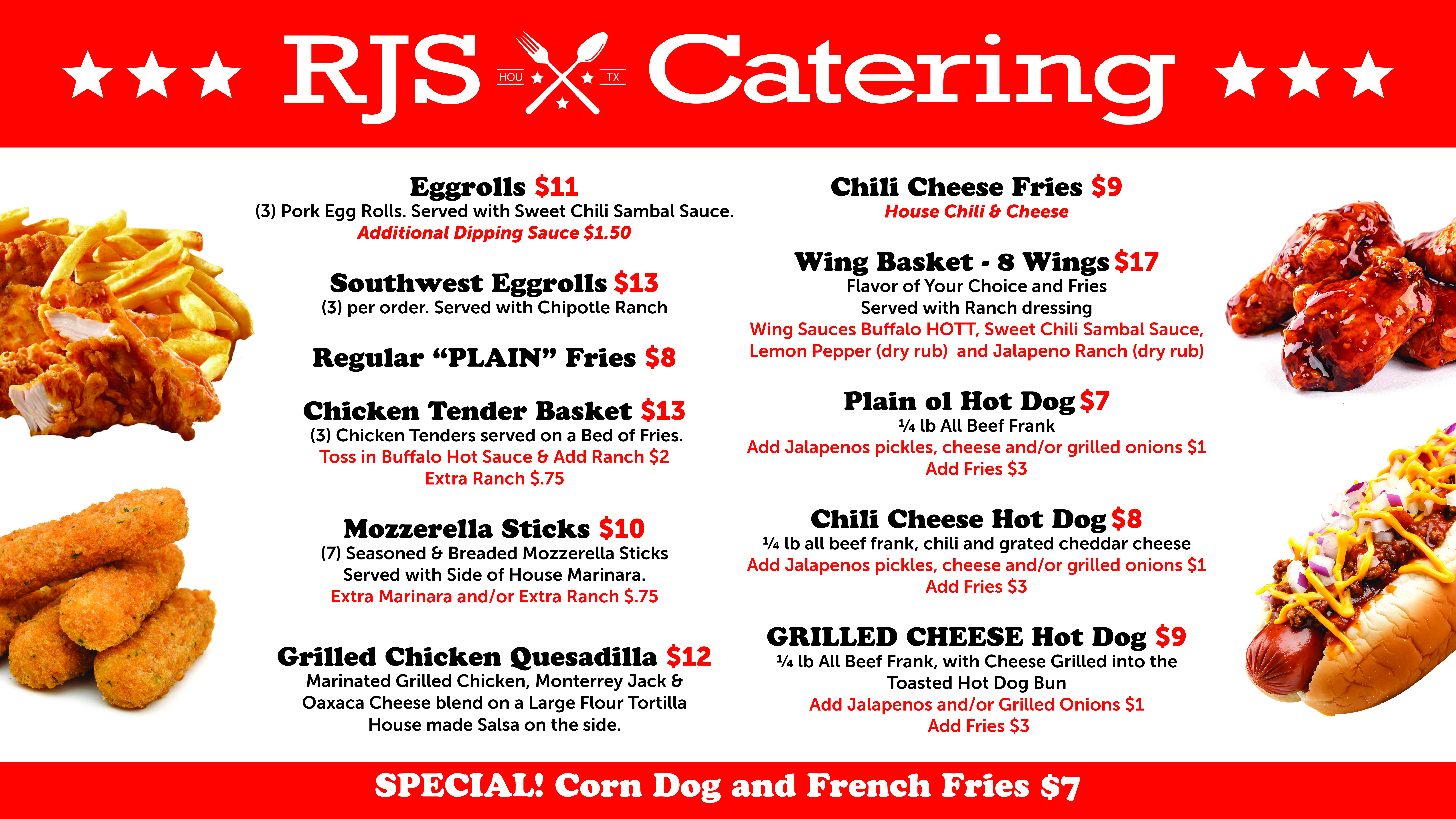 RJ catering Jones menu second page